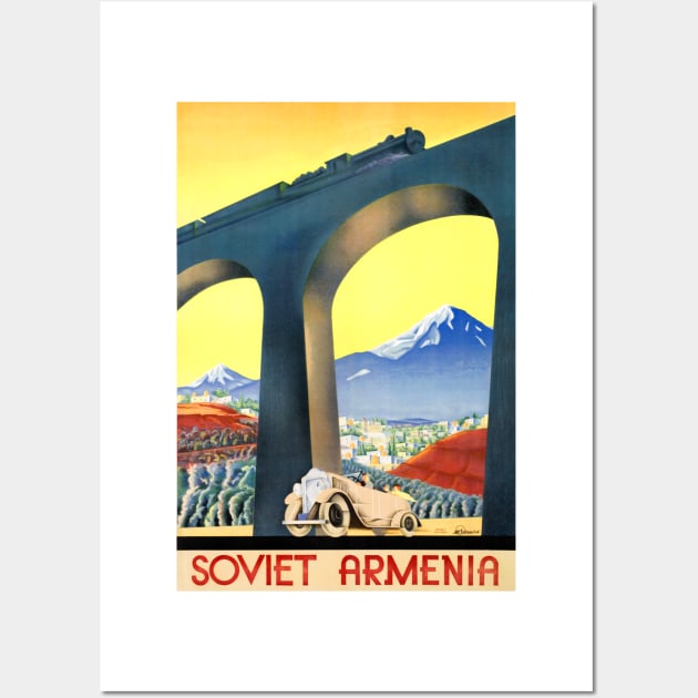 Vintage Travel Poster Soviet Armenia Wall Art by vintagetreasure